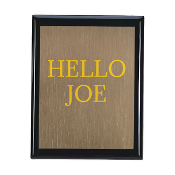 Glossy Black Plaque 9 x 7